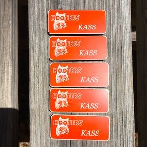 Hooters Girl Worn Name Tag “Kass” Halloween 5avail